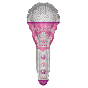 14" Mini Microphone Princess SELF SEALING Air Fill Only Shape Foil Balloon