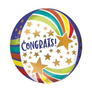 16" pkg Congrats Stars Orbs Balloon