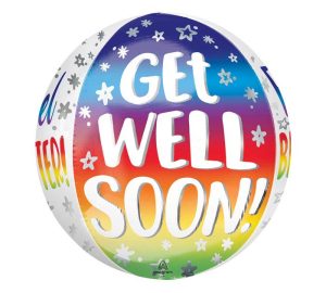 16" pkg Get Well Soon Rainbow Orbz