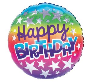 17" pkg Birthday Ombre Rainbow