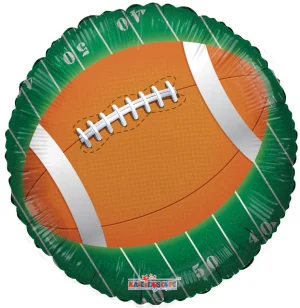 18" Football on Field Helium Foil Balloon