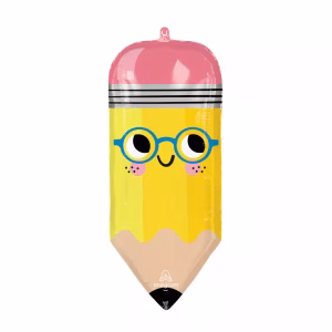 Anagram 31 inch Back to School Write on Pencil Foil Balloon 1ct