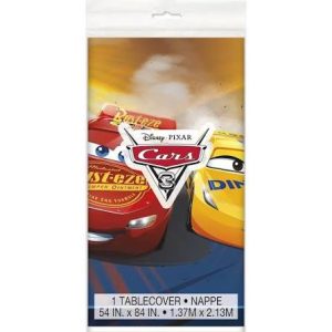 Disney Cars 3 Movie Rectangular Plastic Tablecover 54x84