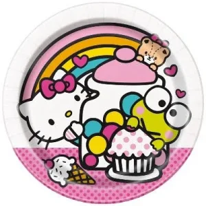 Kello Kitty and Friends Round 7 inch Dessert Plates 8ct