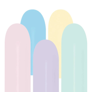 Sempertex 260B Pastel Matte Assortment Twisters 100 Bag