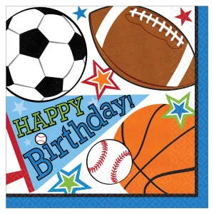 Sports Party Luncheon Napkins 16ct