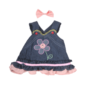 Summer Denim Dress w/Bow (16")