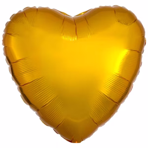 18" Heart Foil Gold
