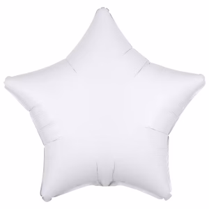18" Star Foil Balloon - White