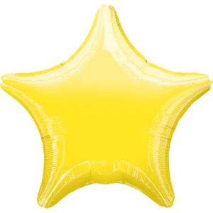 18" Star Non-metallic Balloon - Pastel Yellow