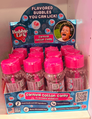 Bubblelick Cotton Candy Flavored Bubbles 2.5oz Bottle