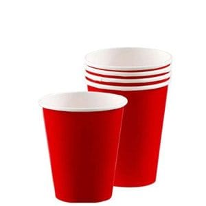 Ruby Red Paper Cups 9oz 20ct