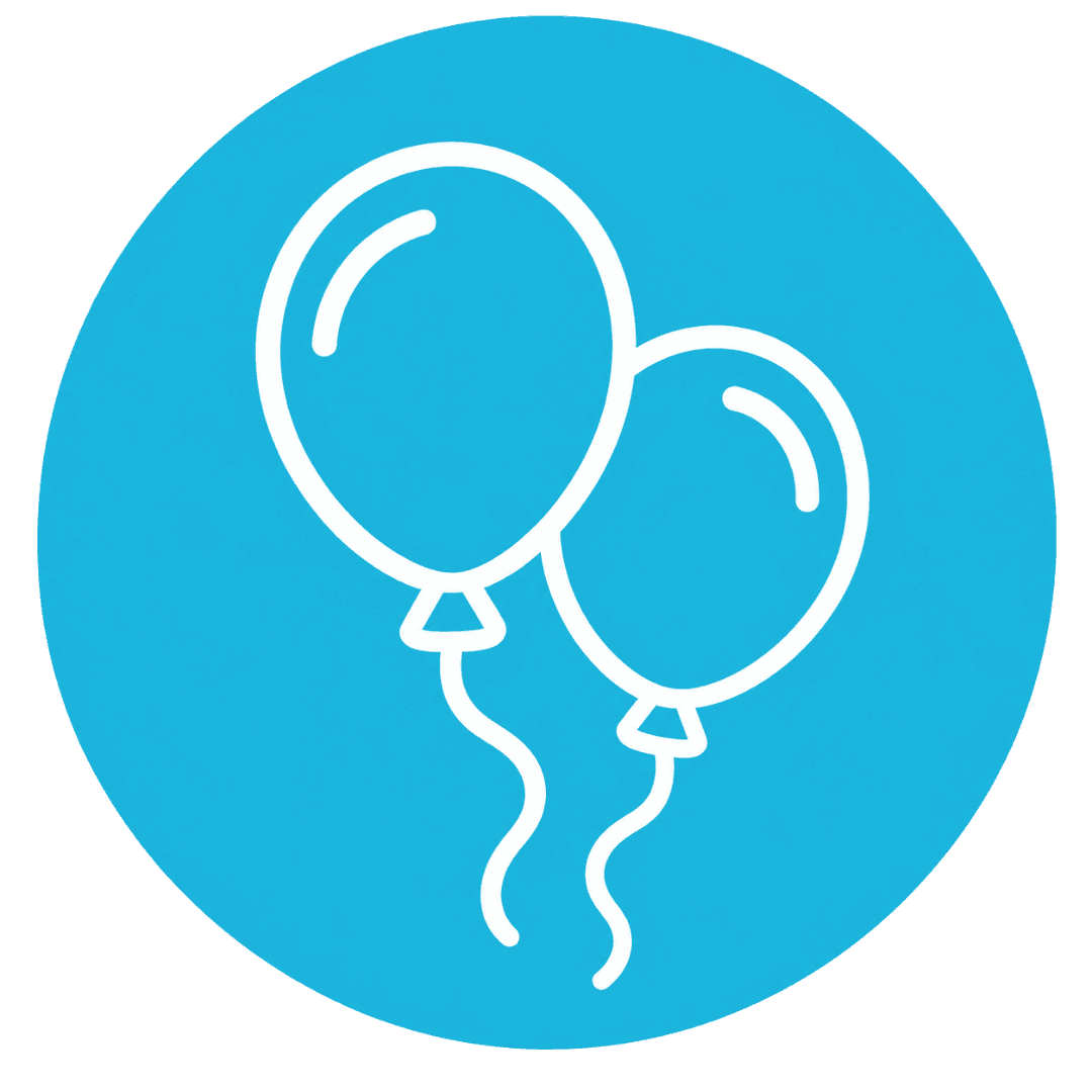 two balloons