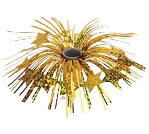 gold holographic centerpiece
