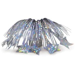 silver holographic centerpiece